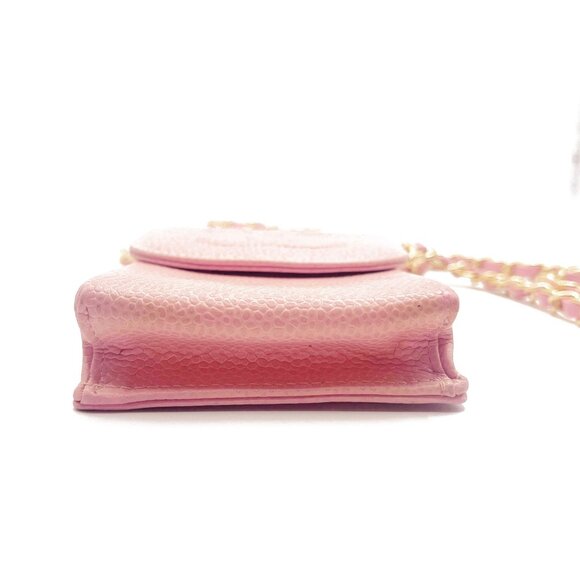 Authentic CHANEL Vintage Mini Flap Caviar Leather Pouch Cigarette Case Crossbody - Picture 11 of 15